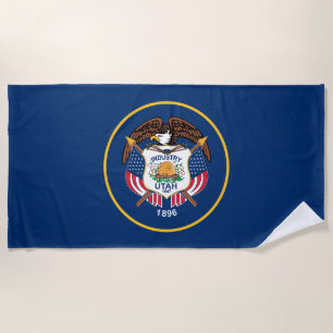 Toalla De Playa Bandera del estado de Utah