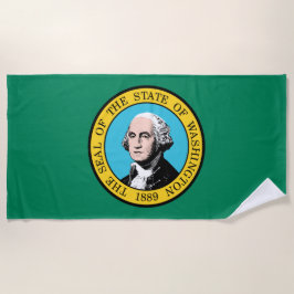 Toalla De Playa Bandera del estado de Washington