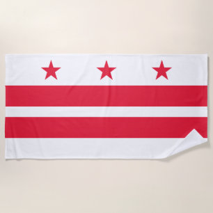 Toalla De Playa Bandera del estado de Washington DC