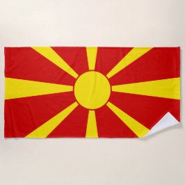 Toalla De Playa Bandera del Norte de Macedonia