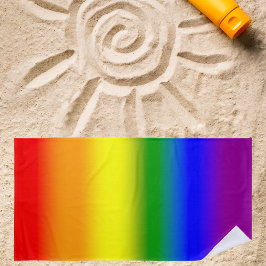 Toalla De Playa Bandera del Orgullo Arcoiris del Gradiente LGBTQ+