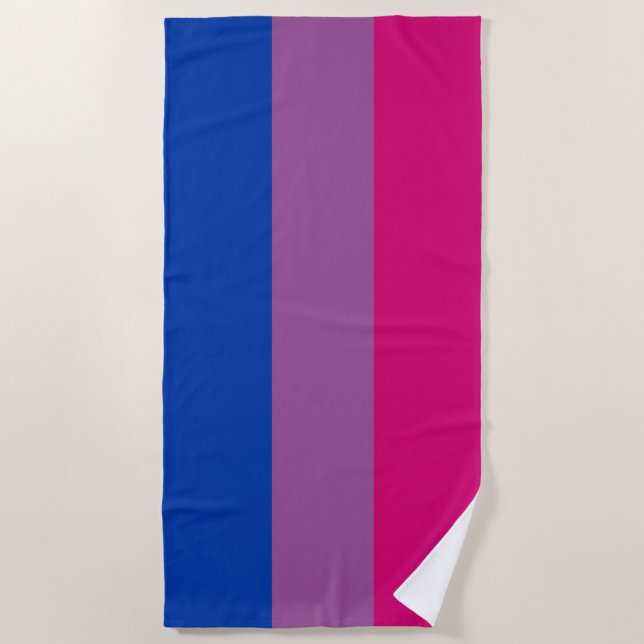 Toalla De Playa Bandera del Orgullo Bisexual (Anverso)