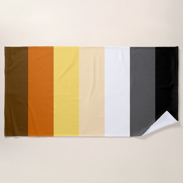 Toalla De Playa Bandera del Orgullo de Cool Bear (Anverso)