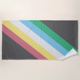Toalla De Playa Bandera del Orgullo de la Discapacidad