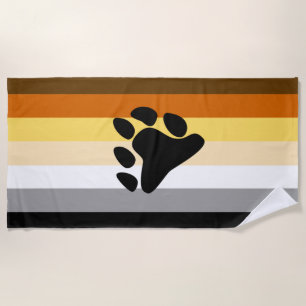 Toalla De Playa Bandera del Orgullo de los Osos con Pata