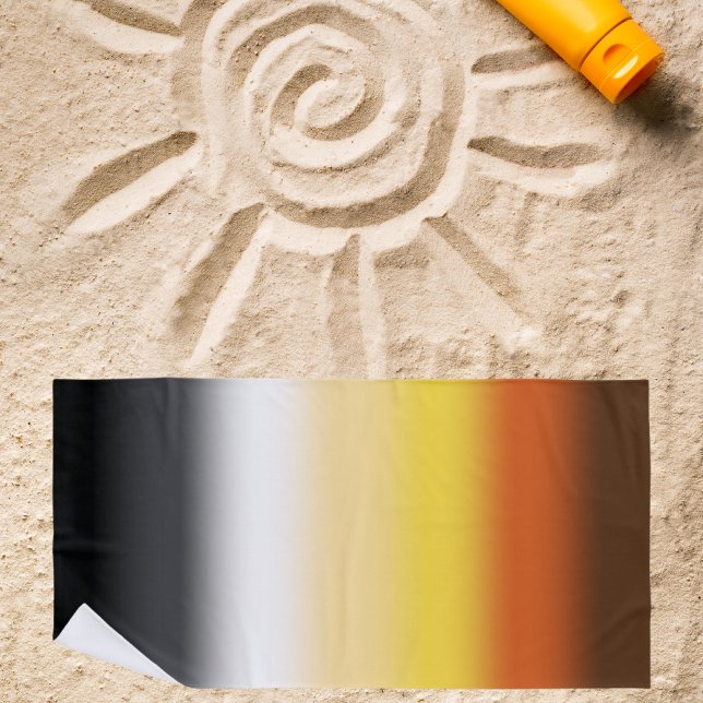 Toalla De Playa Bandera del Orgullo del oso gay degradado - Bander (Subido por el creador)