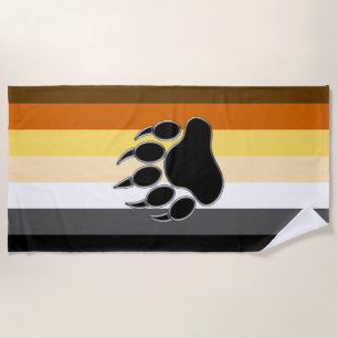 Toalla De Playa Bandera del orgullo gay Bear Paw
