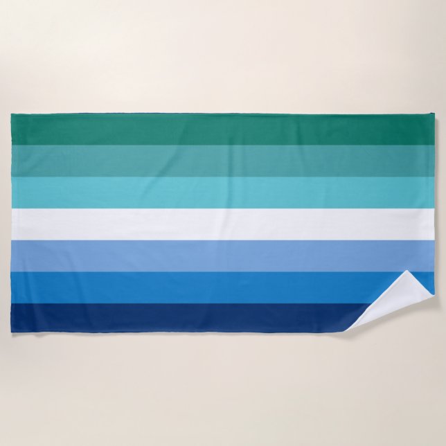 Toalla De Playa Bandera del Orgullo Gay Masculino (Anverso)