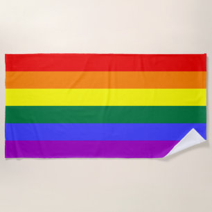 Toalla De Playa Bandera del Orgullo Iris