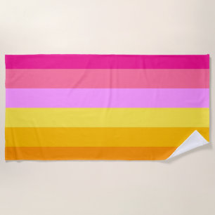 Toalla De Playa Bandera del Orgullo Lesbiano (Alba)