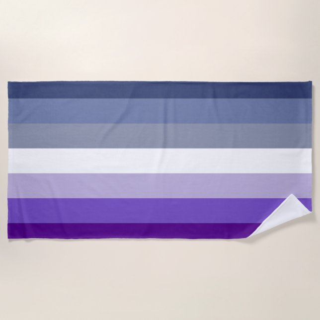 Toalla De Playa Bandera del Orgullo Lesbiano (Butch) (Anverso)
