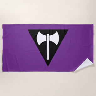 Toalla De Playa bandera del orgullo lésbico SlipperyJoe feminista