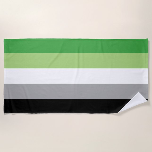 Toalla De Playa Bandera del orgullo romántico (Anverso)