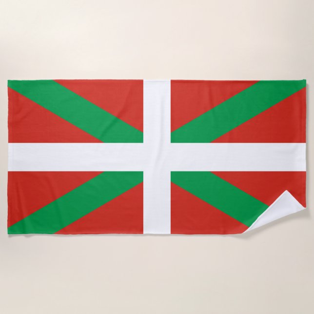 Toalla De Playa Bandera del País Vasco (Anverso)