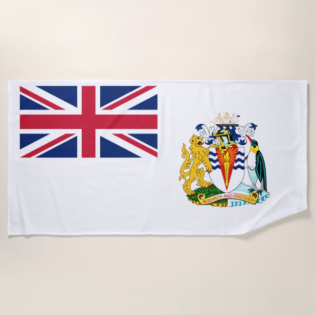 Toalla De Playa Bandera del Territorio Antártico Británico (Anverso)