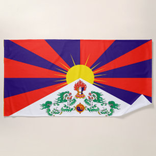 Toalla De Playa Bandera del Tíbet Libre