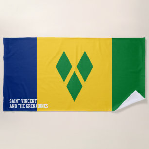 Toalla De Playa Bandera espléndida de San Vicente y las Granadinas