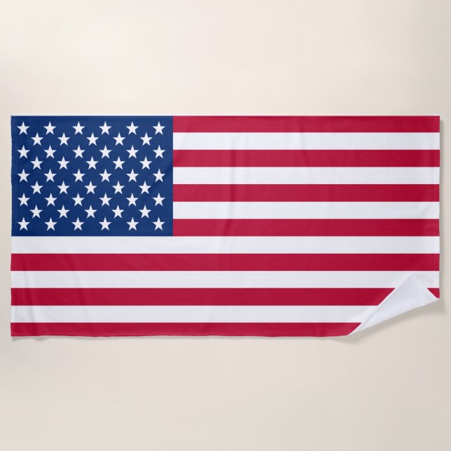 Toalla De Playa Bandera Estados Unidos País de Estados Unidos (Anverso)