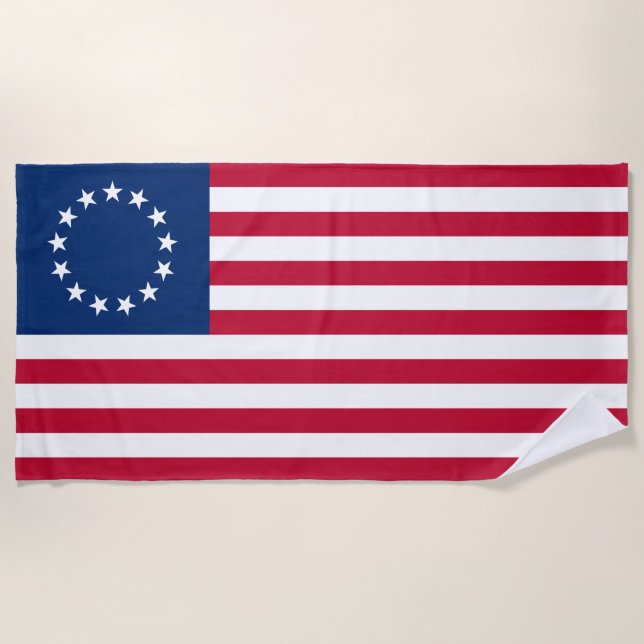Toalla De Playa Bandera estadounidense de Betsy Ross (Anverso)