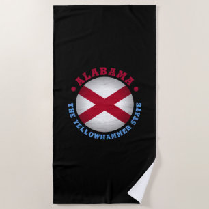 TOALLA DE PLAYA BANDERA ESTATAL DE ALABAMA