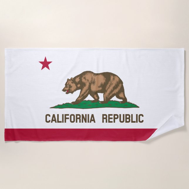 Toalla De Playa Bandera estatal de California (Anverso)