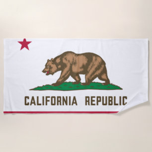 Toalla De Playa Bandera Estatal de California (República de Califo