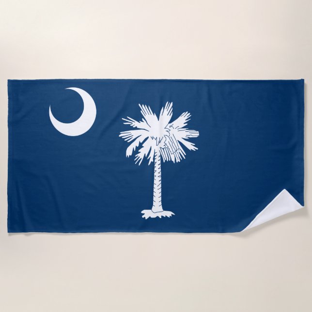 Toalla De Playa Bandera Estatal de Carolina del Sur (Anverso)