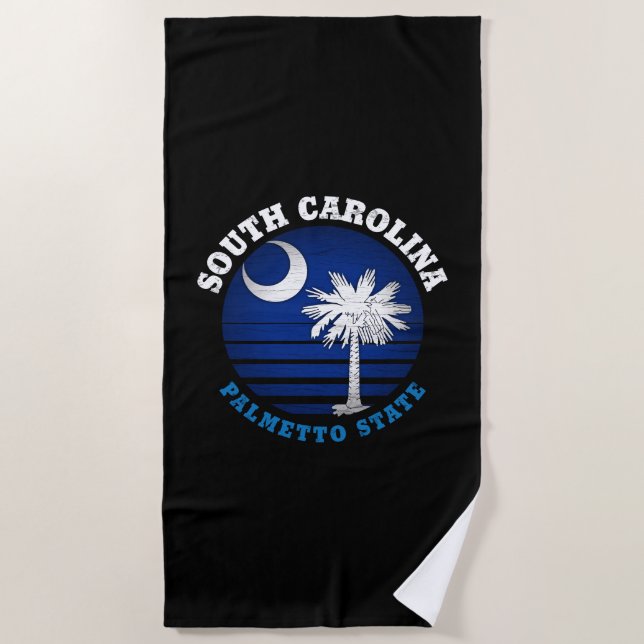 TOALLA DE PLAYA BANDERA ESTATAL DE CAROLINA PALMETTO DEL SUR (Anverso)