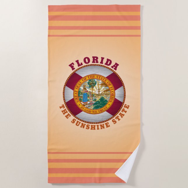 TOALLA DE PLAYA BANDERA ESTATAL DE FLORIDA (Anverso)