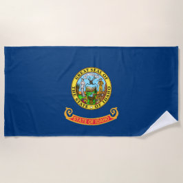 Toalla De Playa Bandera estatal de Idaho