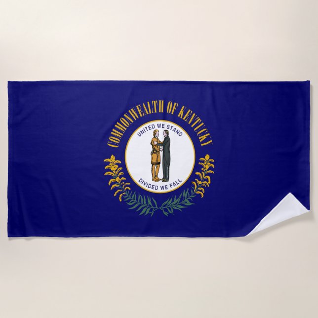 Toalla De Playa Bandera Estatal de Kentucky (Anverso)