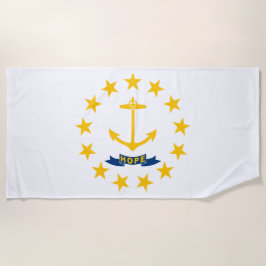 Toalla De Playa Bandera estatal de la isla de Rhode