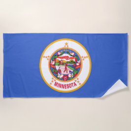 Toalla De Playa Bandera estatal de Minnesota