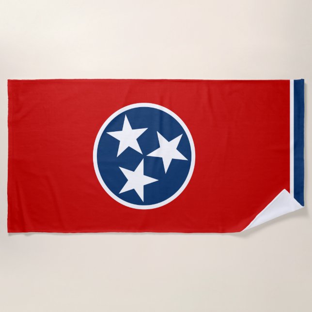 Toalla De Playa Bandera estatal de Tennessee (Anverso)