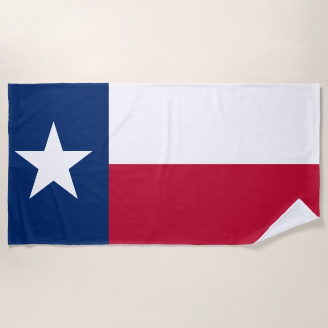 Toalla De Playa Bandera Estatal de Texas (Texas) (Anverso)