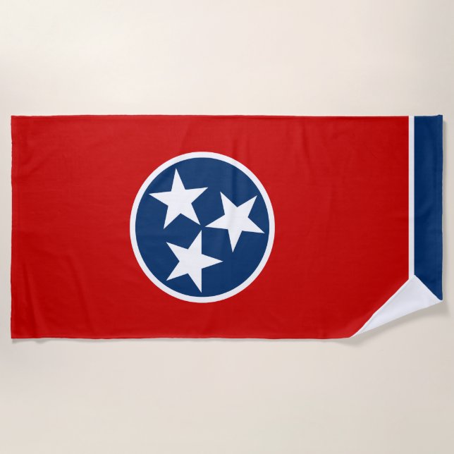 Toalla De Playa Bandera Estatal Tennessee (Anverso)