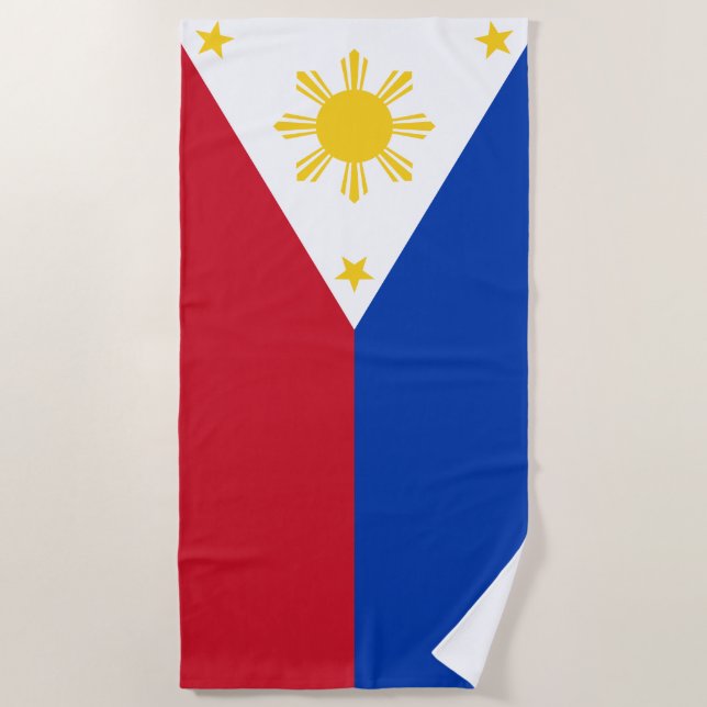 Toalla De Playa Bandera filipina de Filipinas (Anverso)