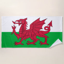 Toalla De Playa Bandera galesa (Gales) (Dragón galés)