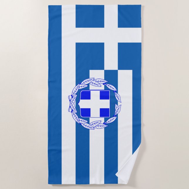 Toalla De Playa Bandera griega (Anverso)