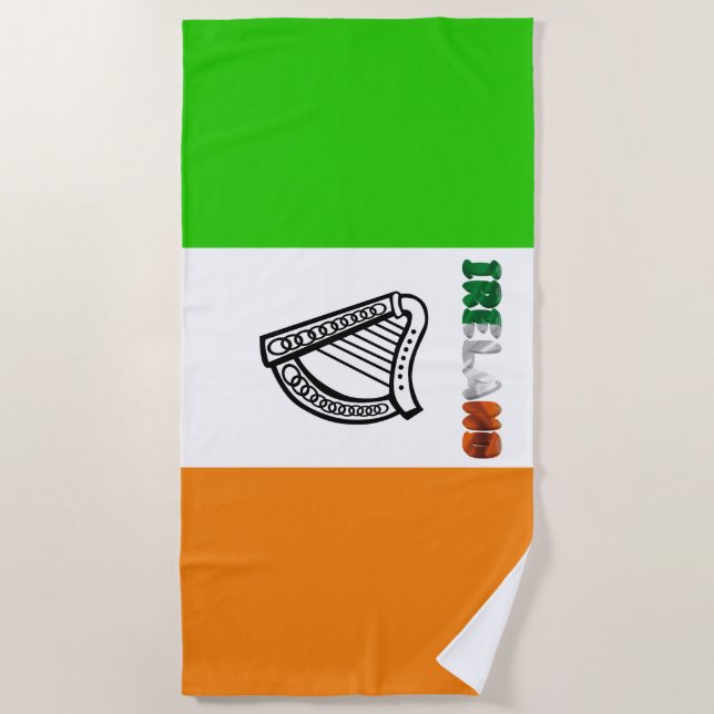 Toalla De Playa Bandera irlandesa (Anverso)