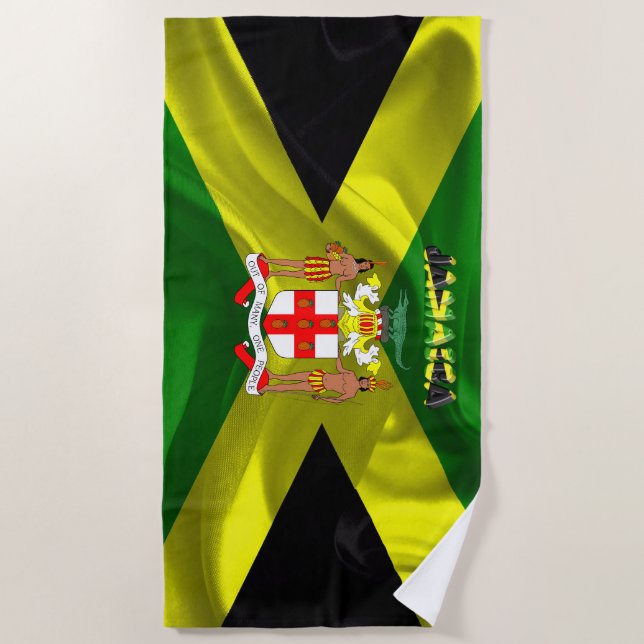 Toalla De Playa Bandera jamaicana (Anverso)