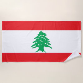 Toalla De Playa Bandera Libanesa (Bandera del Líbano)