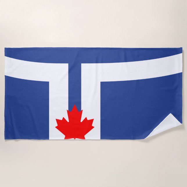 Toalla De Playa Bandera municipal de Toronto (Canadá) (Anverso)