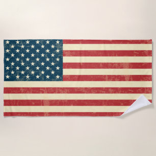 Toalla De Playa Bandera norteamericana pasada