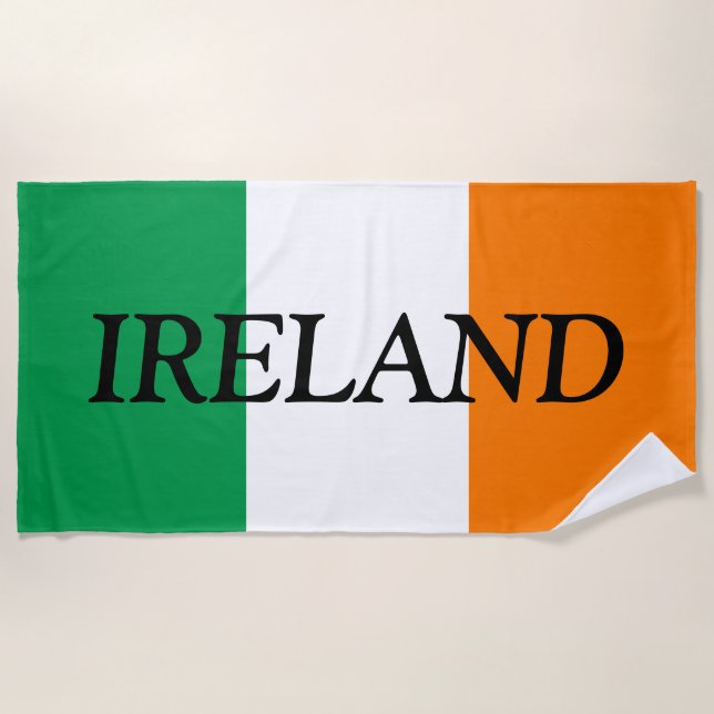 Toalla De Playa Bandera oficial de Irlanda (Anverso)