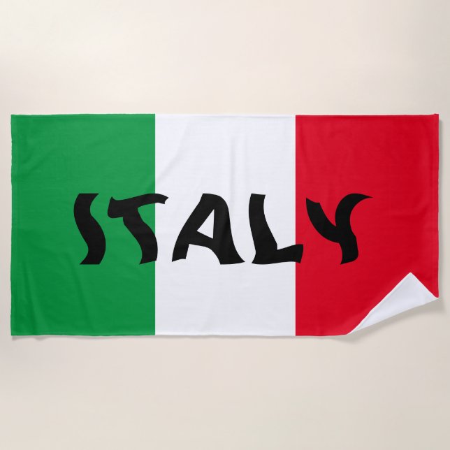 Toalla De Playa Bandera oficial de Italia (Anverso)
