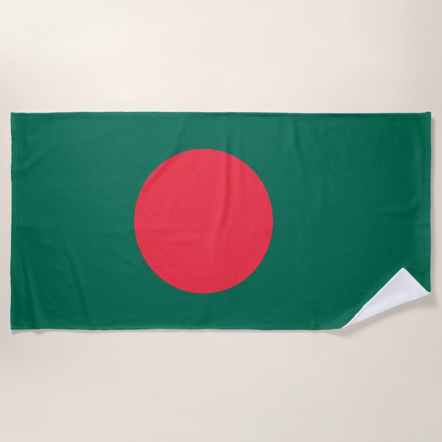 Toalla De Playa Bandera patriótica bangladesí (Anverso)