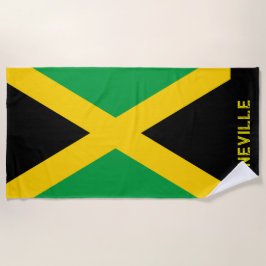 Toalla De Playa Bandera Patriótica de Jamaica