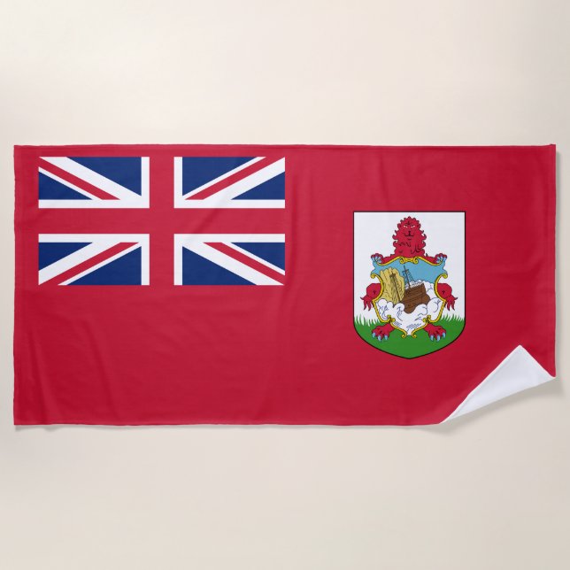 Toalla De Playa Bandera patriótica de las Bermudas (Anverso)