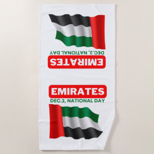Toalla De Playa Bandera Patriótica de los Emiratos Árabes Unidos